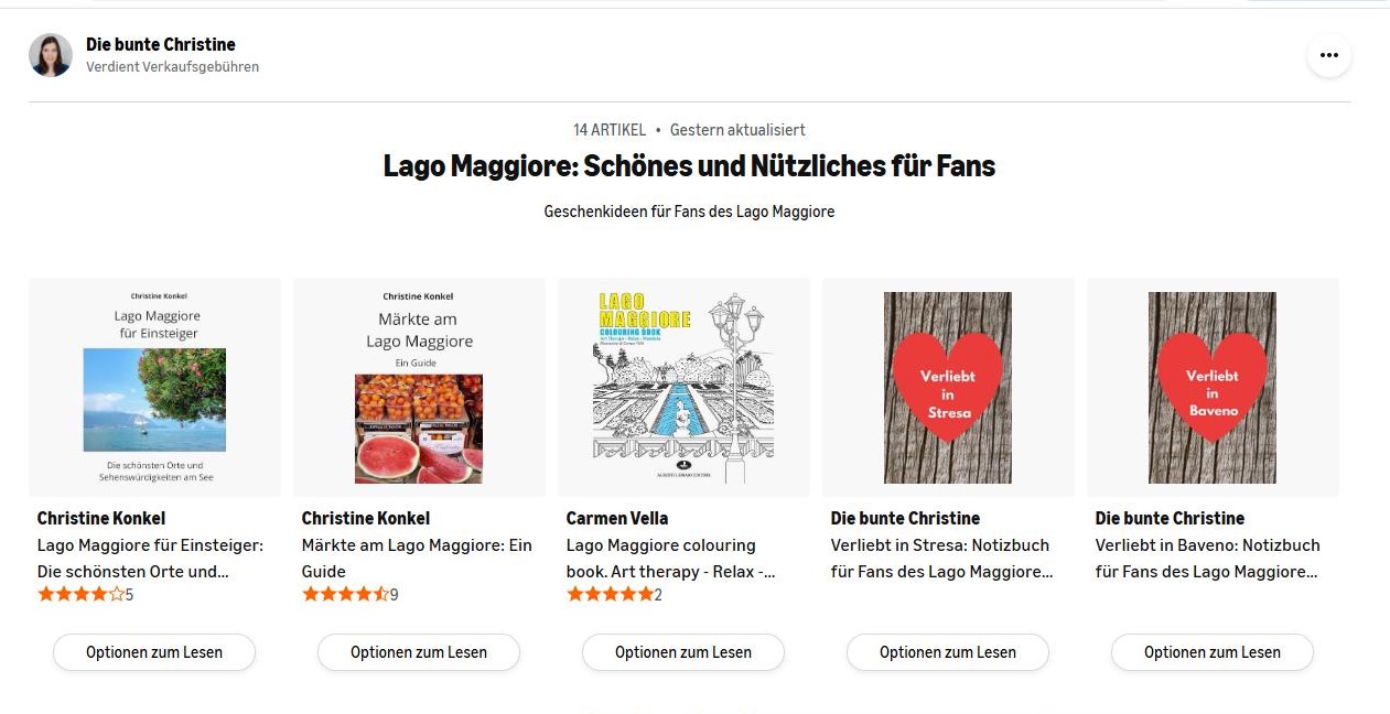 Amazon Storefront Die bunte Christine