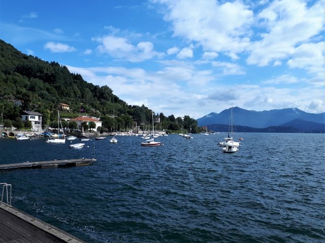 Hafen in Lesa am Lago Maggiore